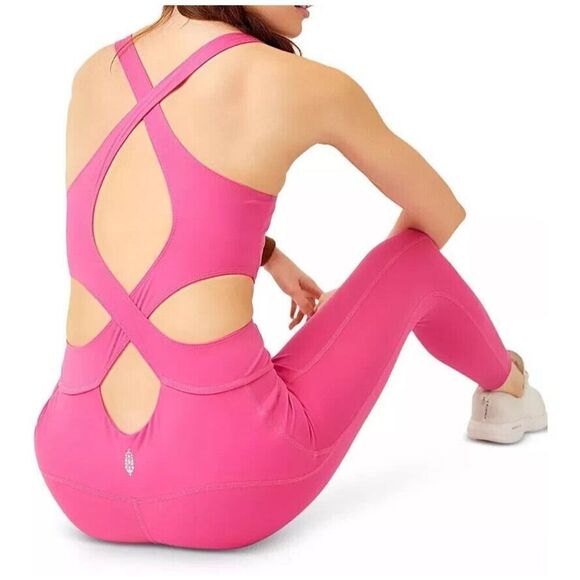 FP Movement OB1449134 Women's Sz S Pink Back It Up One Piece Jumpsuit - Picture 12 of 12